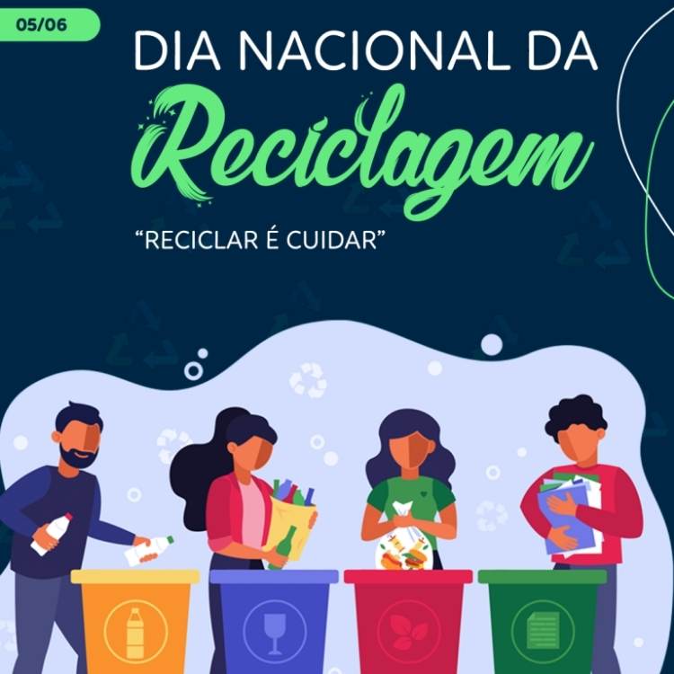 Foto sobre a data comemorativa de hoje,  Dia Nacional da Reciclagem.