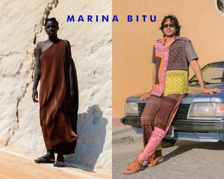 Foto de modelos usando peças da marca Marina Bitu.