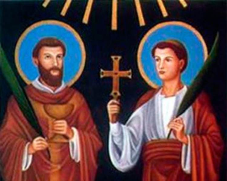 Imagem ilustrativa dos santos São Marcelino e São Pedro.