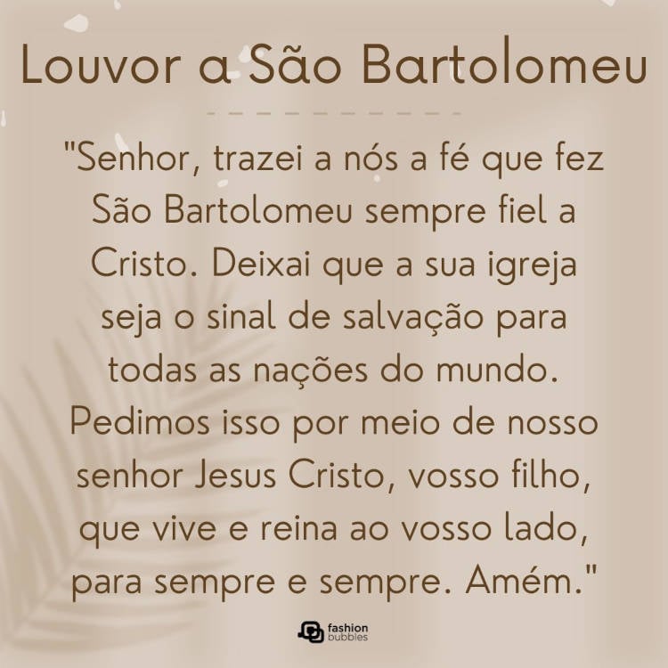 Louvor a São Bartolomeu
