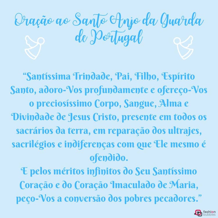 Oração ao Santo Anjo da Guarda de Portugal 10 de junho