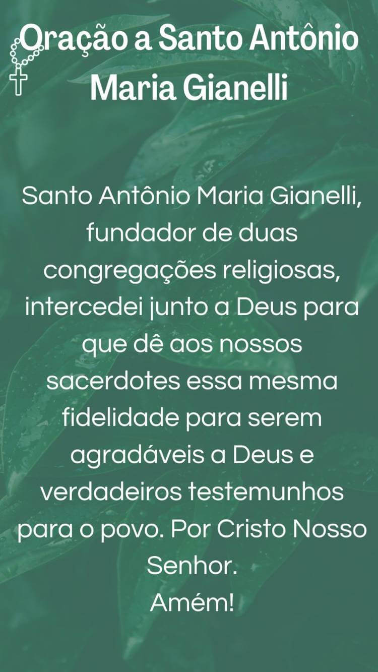Oração a Santo Antônio Maria Gianelli