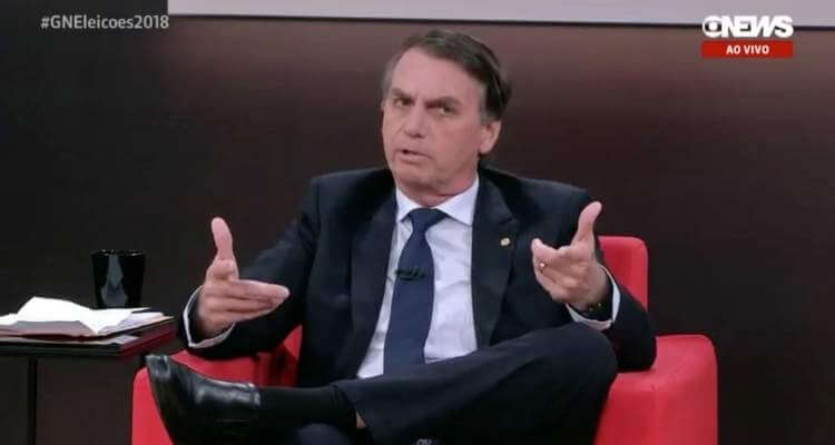 Bolsonaro na GloboNews (Fonte: GloboNews)