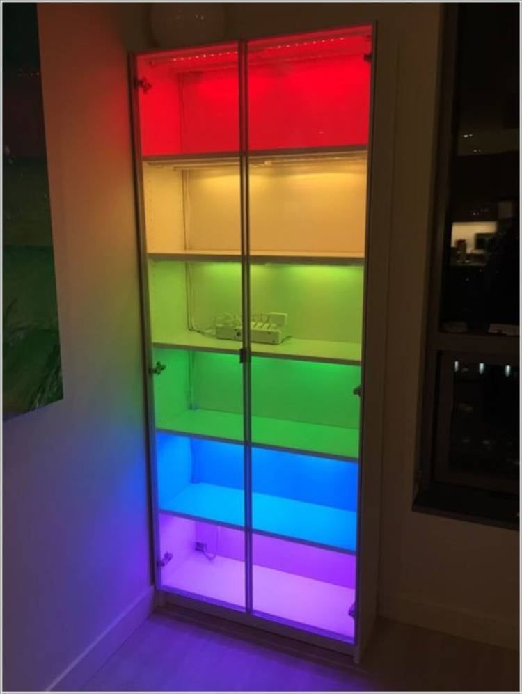 Iluminação de arco-íris.