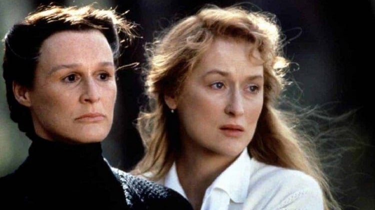 Glenn Close e Meryl Streep em A Casa dos Espíritos