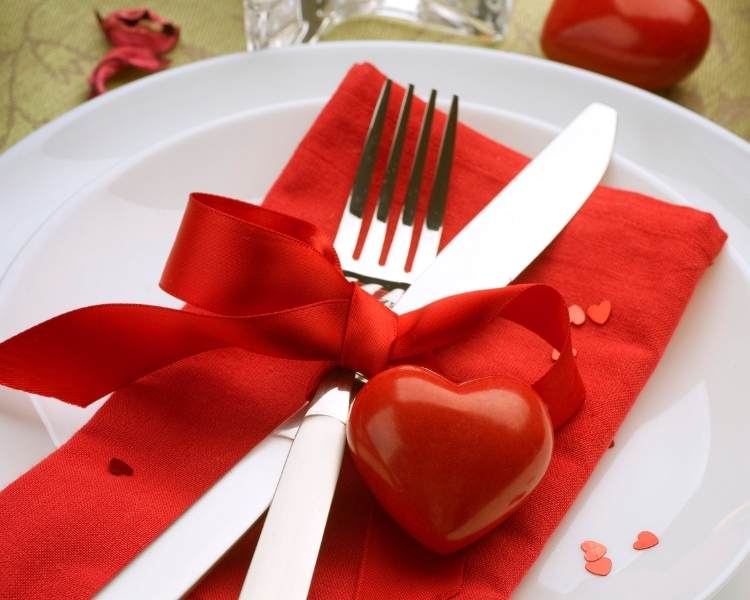 Foto prato romântico - receitas para Dia dos Namorados.