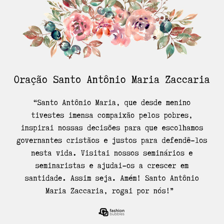 Oração Santo Antônio Maria Zaccaria