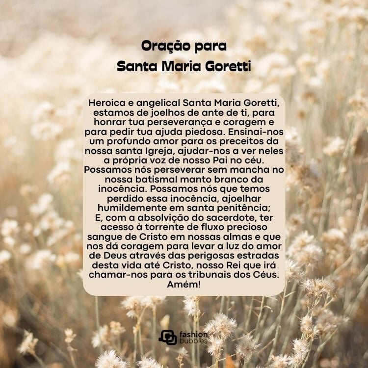 Oração para Santa Maria Goretti