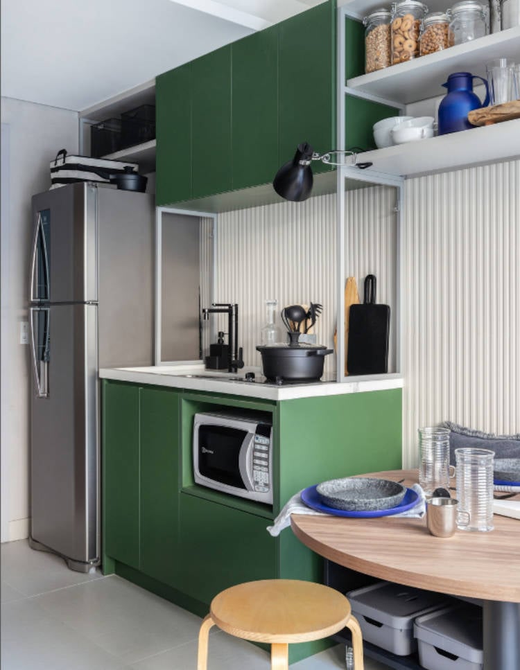 Cozinh aplanejada verde.