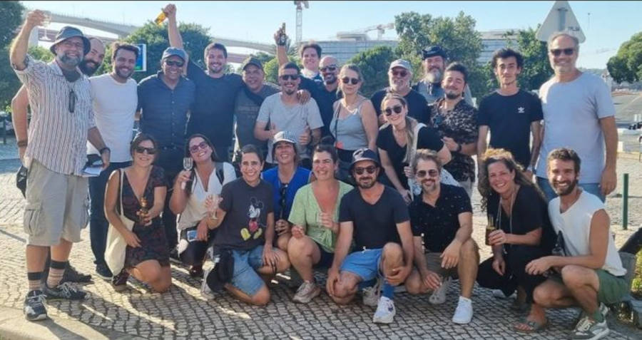 Foto do elenco de Travessia em Portugal