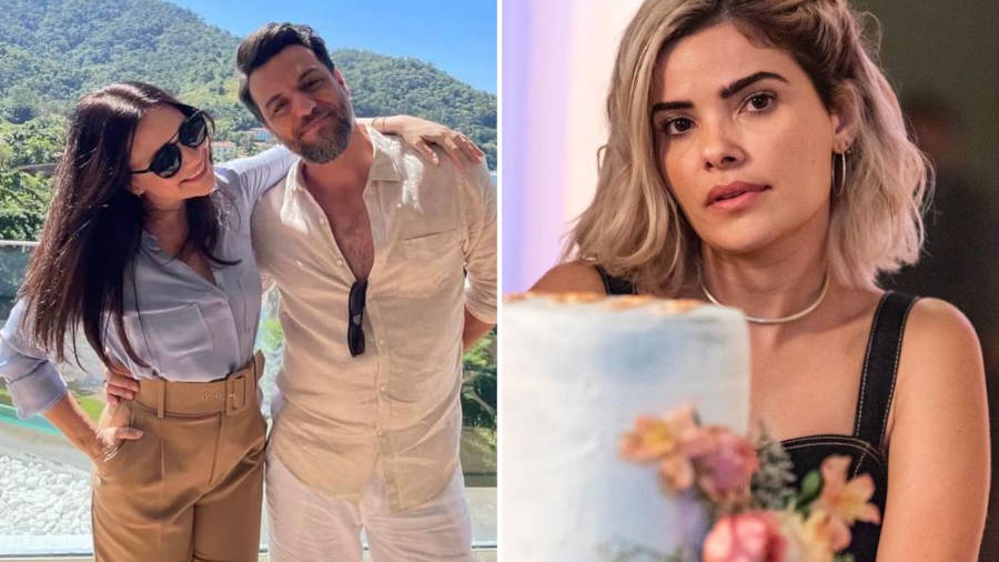 Montagem com foto de Alessandra Negrini, Rodrigo Lombardi e Vanessa Giácomo