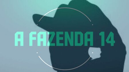 Logo de A Fazenda com a silhueta de um cowboy.