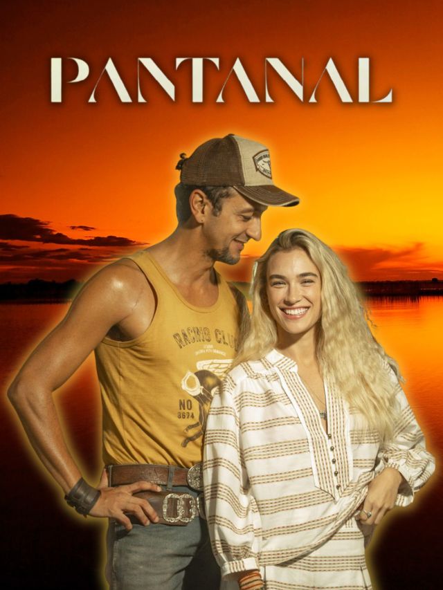 foto de José Lucas e Erica, personagens do resumo de Pantanal de 1 a 6 de agosto