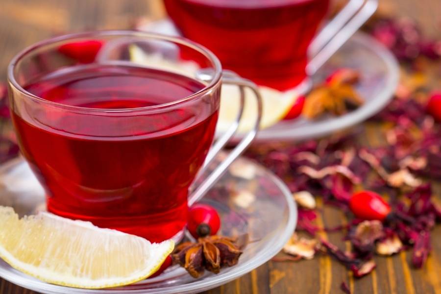 Chá de hibisco.