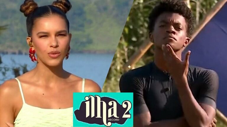 Mariana Rios e Kaik no Ilha Record.