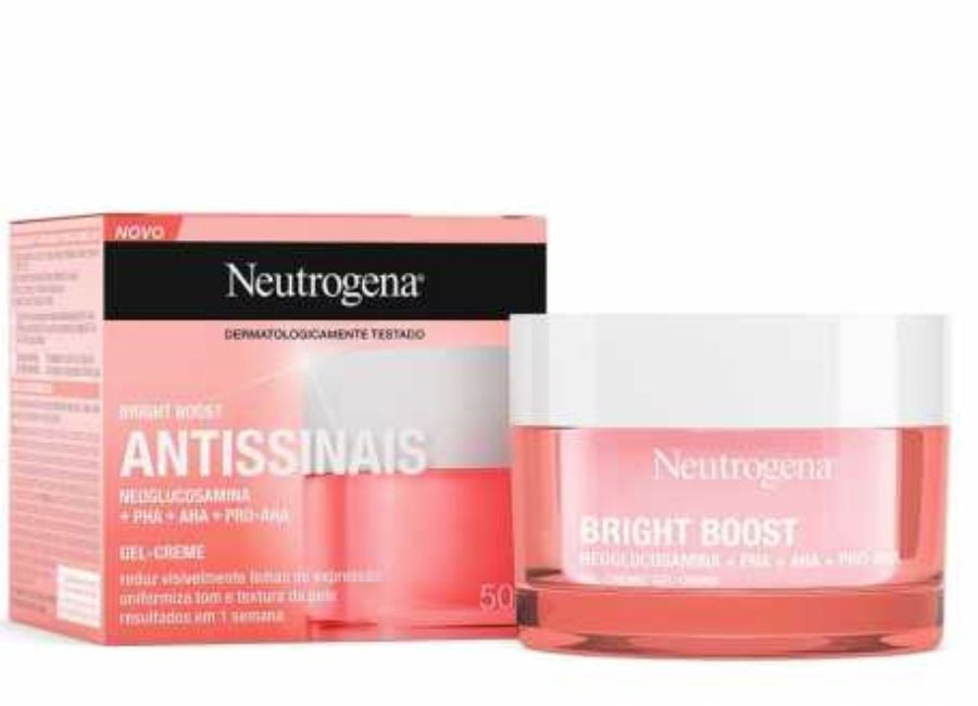 O hidratante rosa Bright Boost da Neutrogena