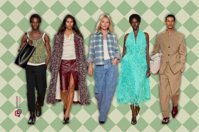 5 looks do desfile BOTTEGA VENETTA S23 na Semana de Moda de Milão