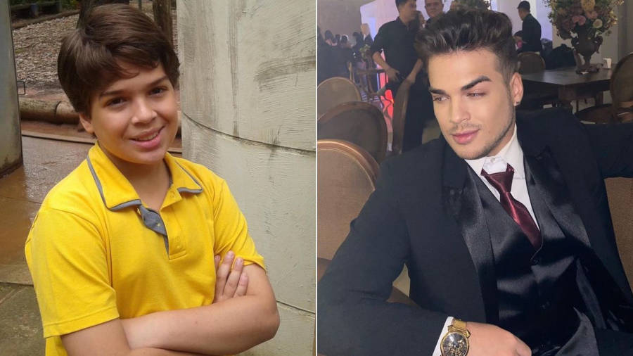 Antes e depois de Lucas Santos: foto ainda criança e agora