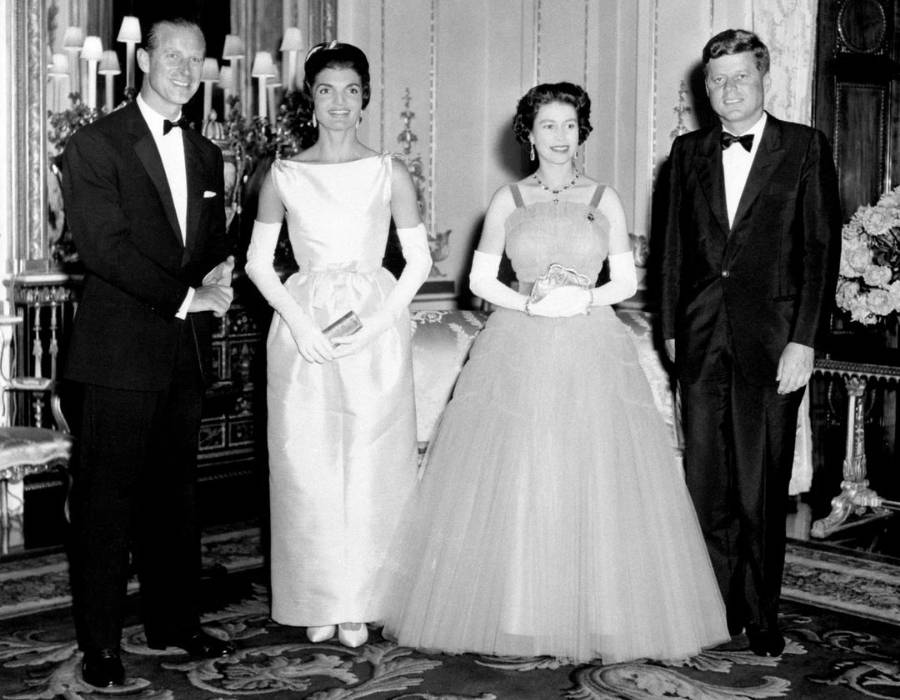 visita do presidente americano John F Kennedy e da primeira-dama Jacqueline Kennedy ao Palácio de Buckingham em 1961