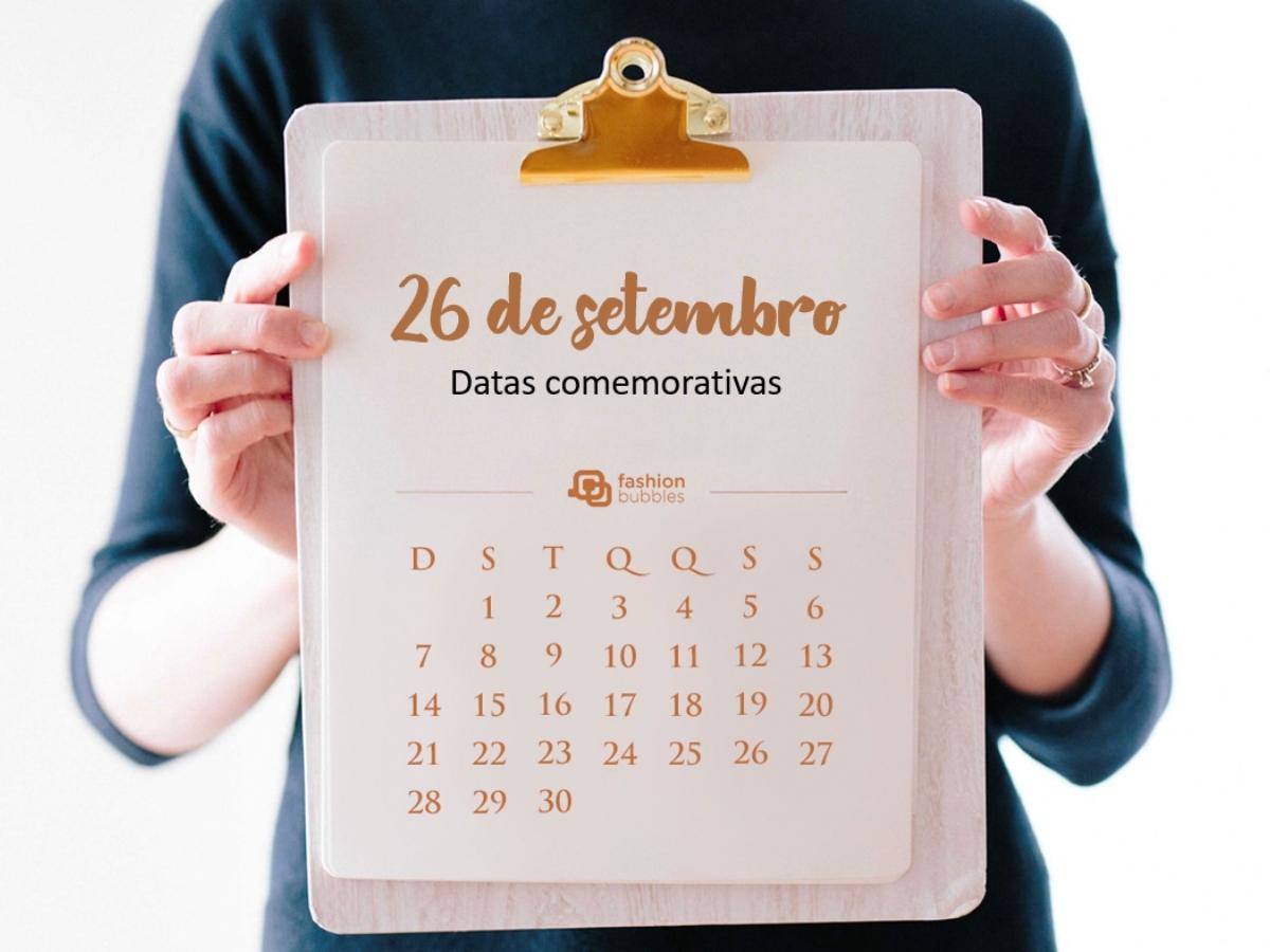 Foto de calendário com a data 26 de setembro.