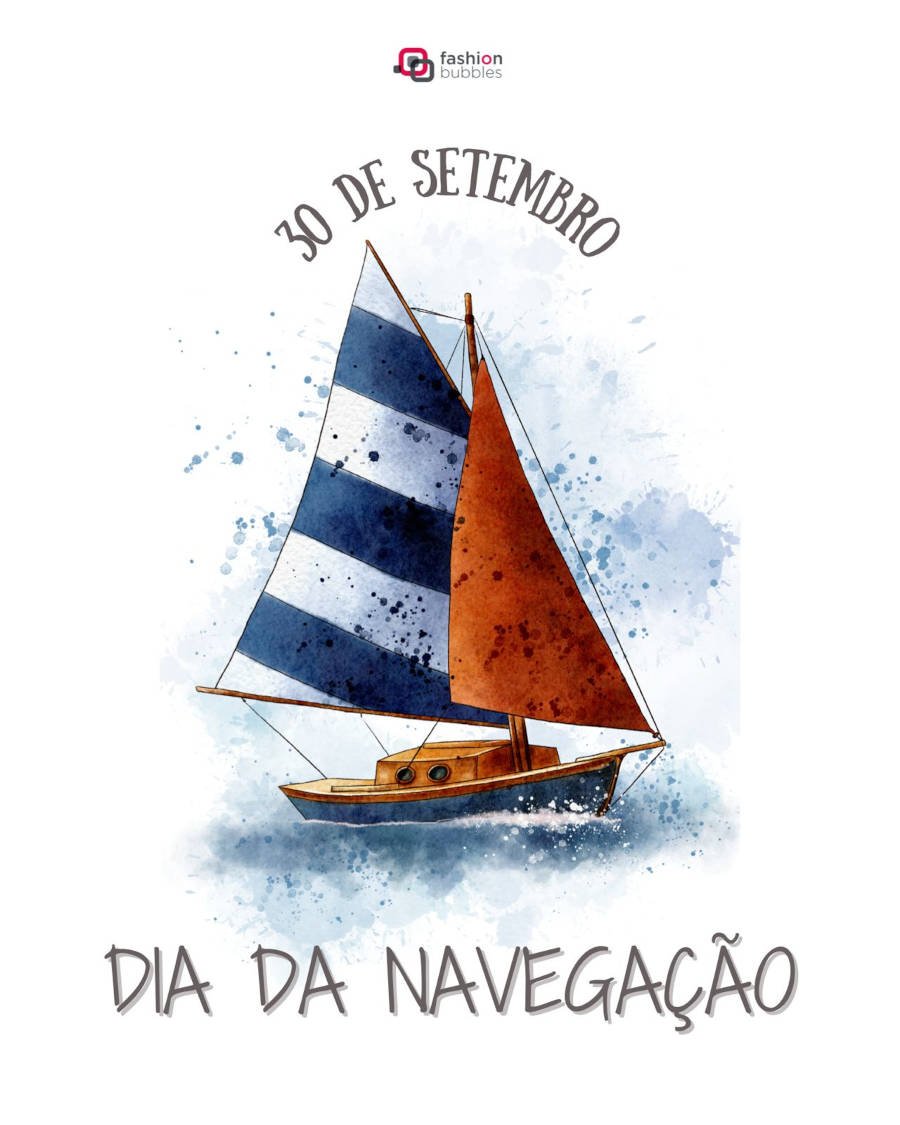 Ilustração de barco para o Dia da Navegação