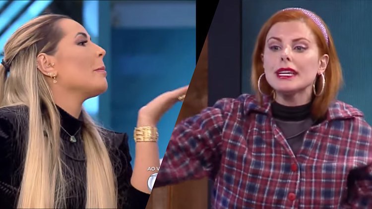 Deolane e Deborah trocam provocações ao vivo em A Fazenda 2022.