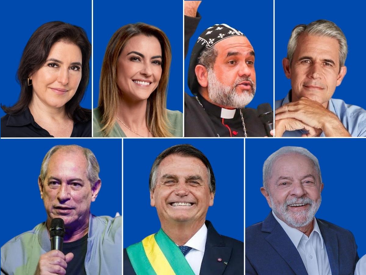Foto dos principais candidatos à presidência 2022.