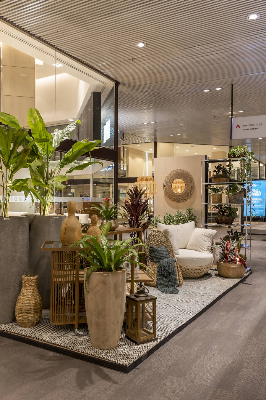 Decoração com elementos naturais.