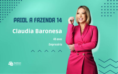 Foto de Claudia Baronesa com suas informações como idade e profissão.