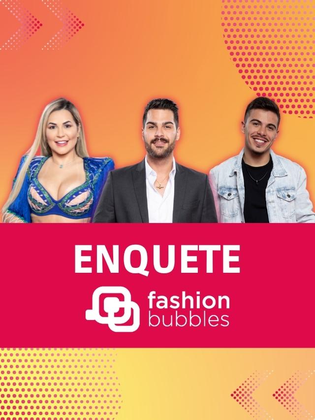 montagem com fotos das 3 participantes da 5ª Roça de A Fazenda 2022 para a Enquete Fashion Bubbles