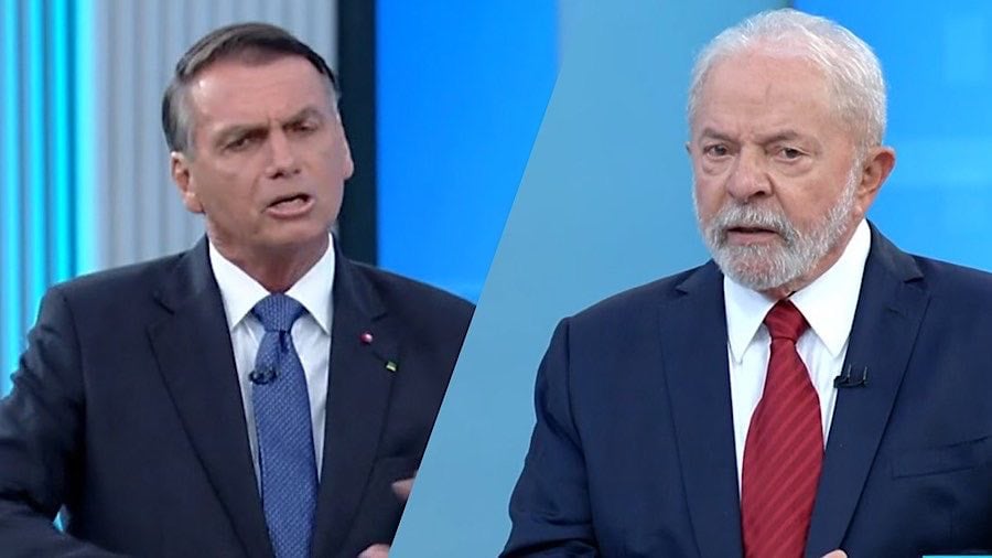 Lula e Bolsonaro na Globo.