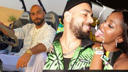 Sérgio Santos em Dubai e em um festival com Iza.