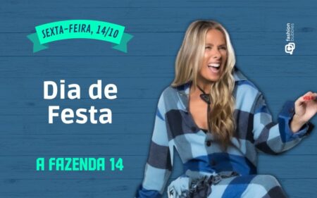 montagem com foto de Adriane Galisteu e que horas começa A Fazenda 2022 hoje, 14/10