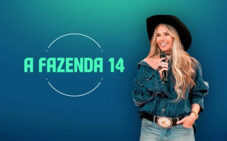 Quem vai ganhar a Fazenda 2022? Montagem de Adriane Galisteu com logo do reality