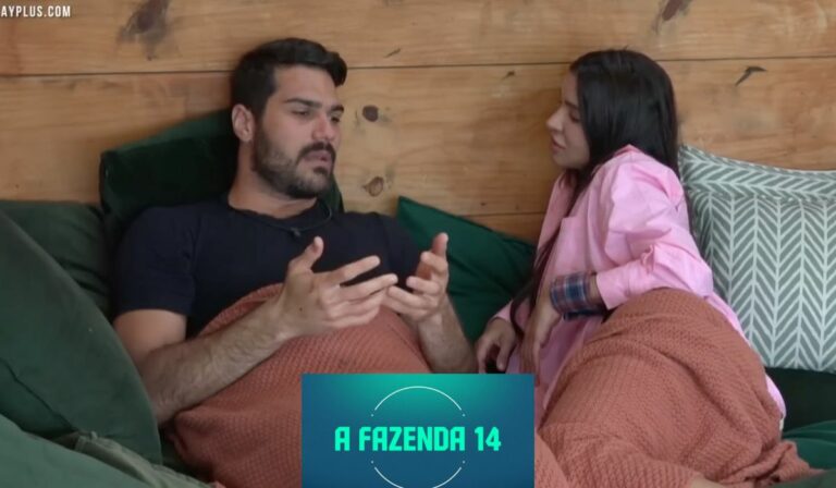 Shayan Haghbin e Kerline Cardoso em A Fazenda 2022