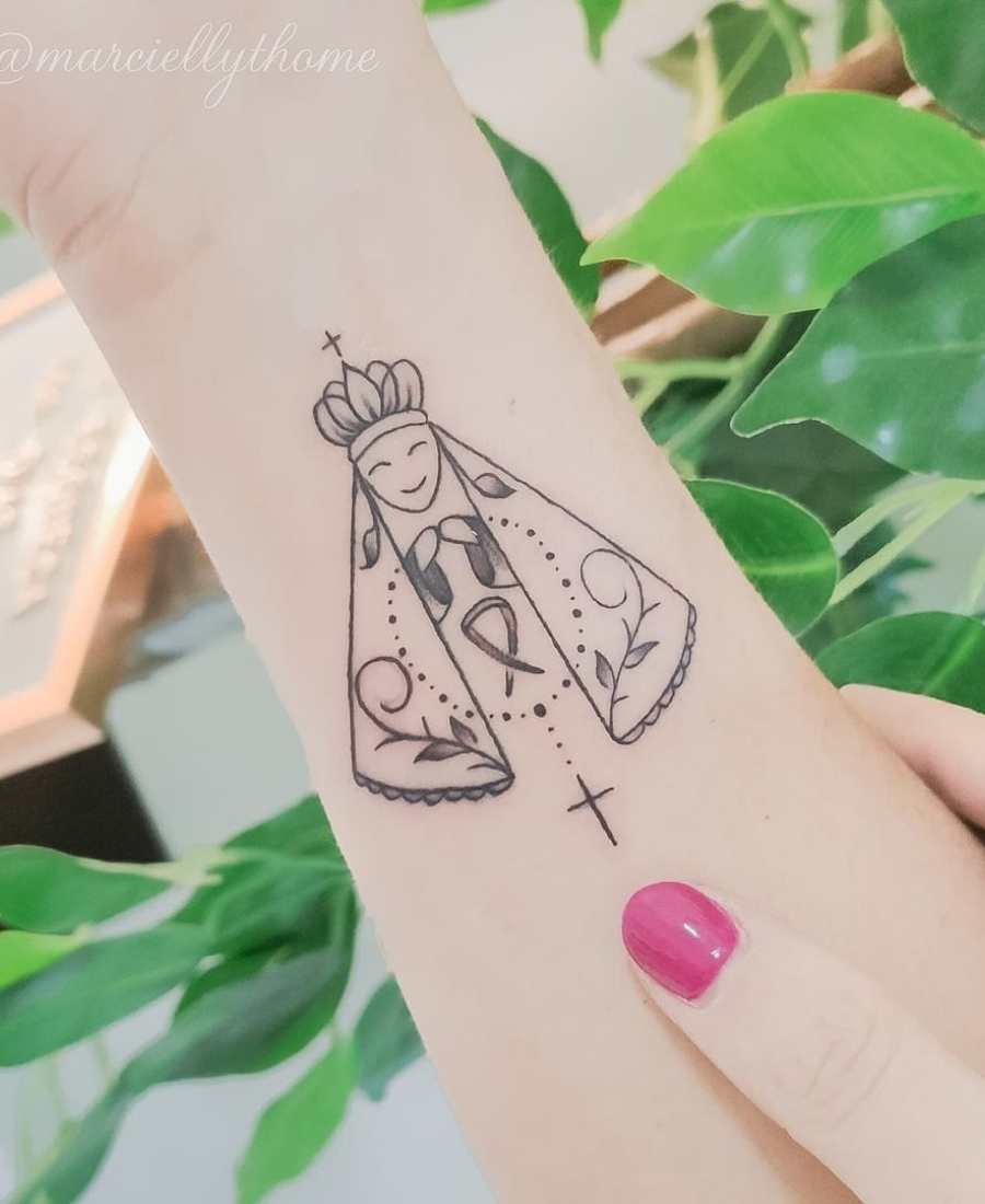 Foto de tattoo de Nossa Senhora de Aparecida.