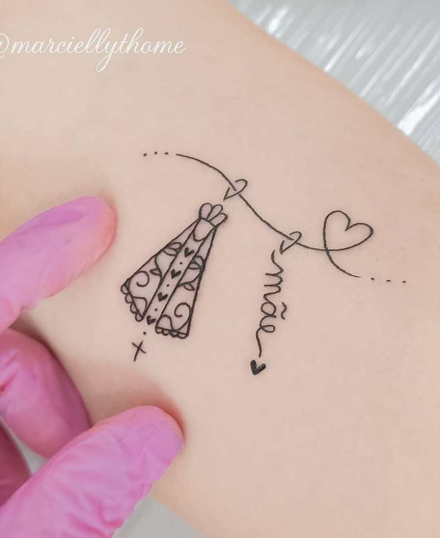Foto de tattoo de Nossa Senhora de Aparecida.