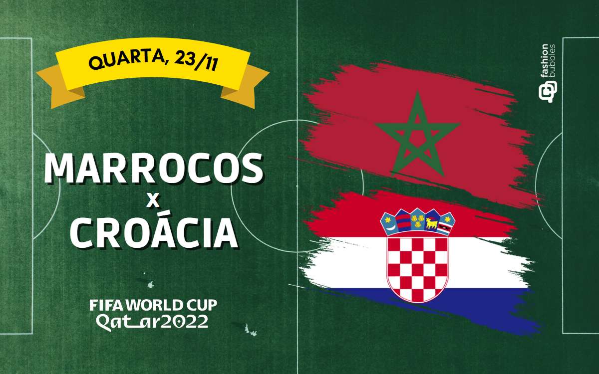 montagem da Copa do Mundo 2022, que horas começa Marrocos e Croácia hoje, 23/11