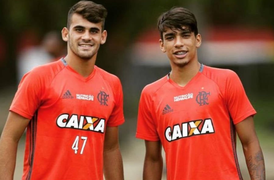 Foto de Lucas Paquetá e Felipe Vizeu nas categorias de base do Flamengo
