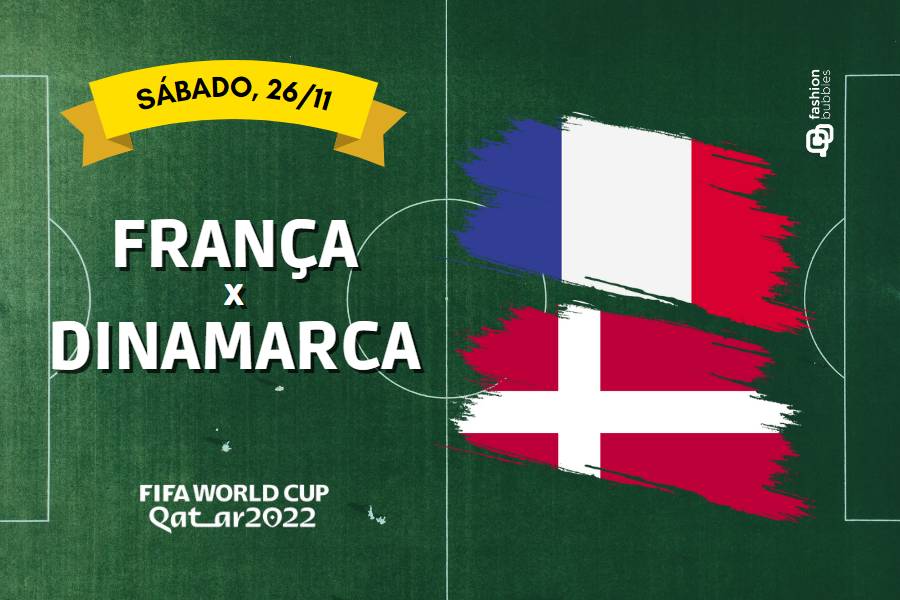 que horas começa França x Dinamarca na Copa do Mundo 2022