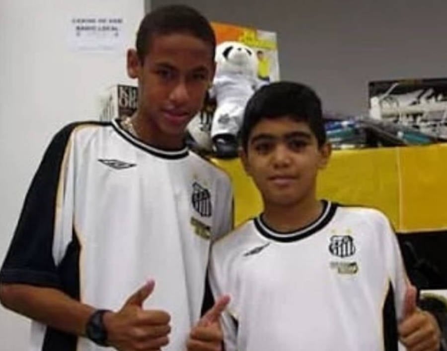 Neymar e gabigol na base do Santos