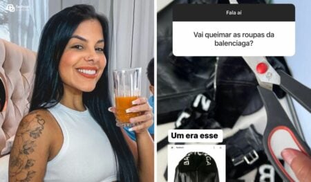 Influenciadora brasileira destrói roupa da Balenciaga em protesto após polêmica envolvendo a grife