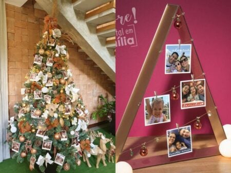 Árvore de Natal com fotos: ideias e tutoriais para decorar com personalidade