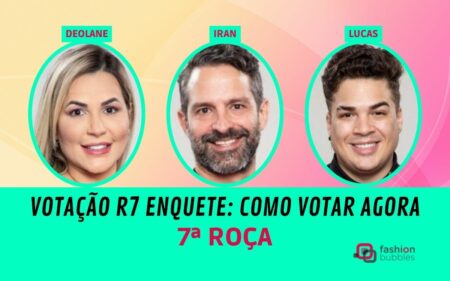 Montagem com os três roceiros para ilustrar a matéria de como votar na Fazenda