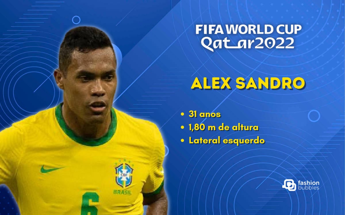 Perfil do jogador da Copa do Mundo, Alex Sandro, o Lateral-esquerdo da seleção