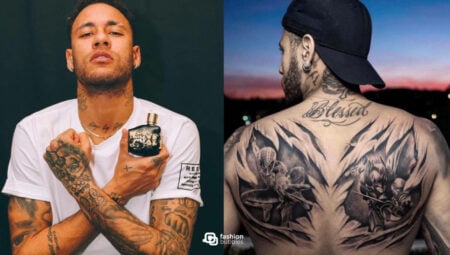 Montagem de fotos de Neymar, uma com o craque olhando para frente e uma de costas.