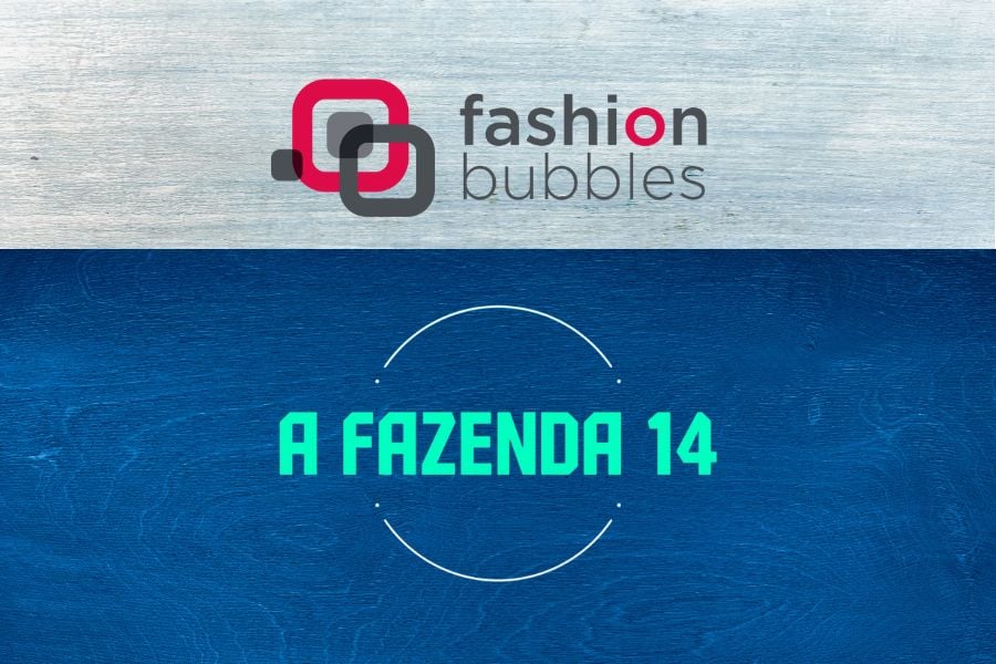 montagem com logotipo do Fashion Bubbles e da Fazenda