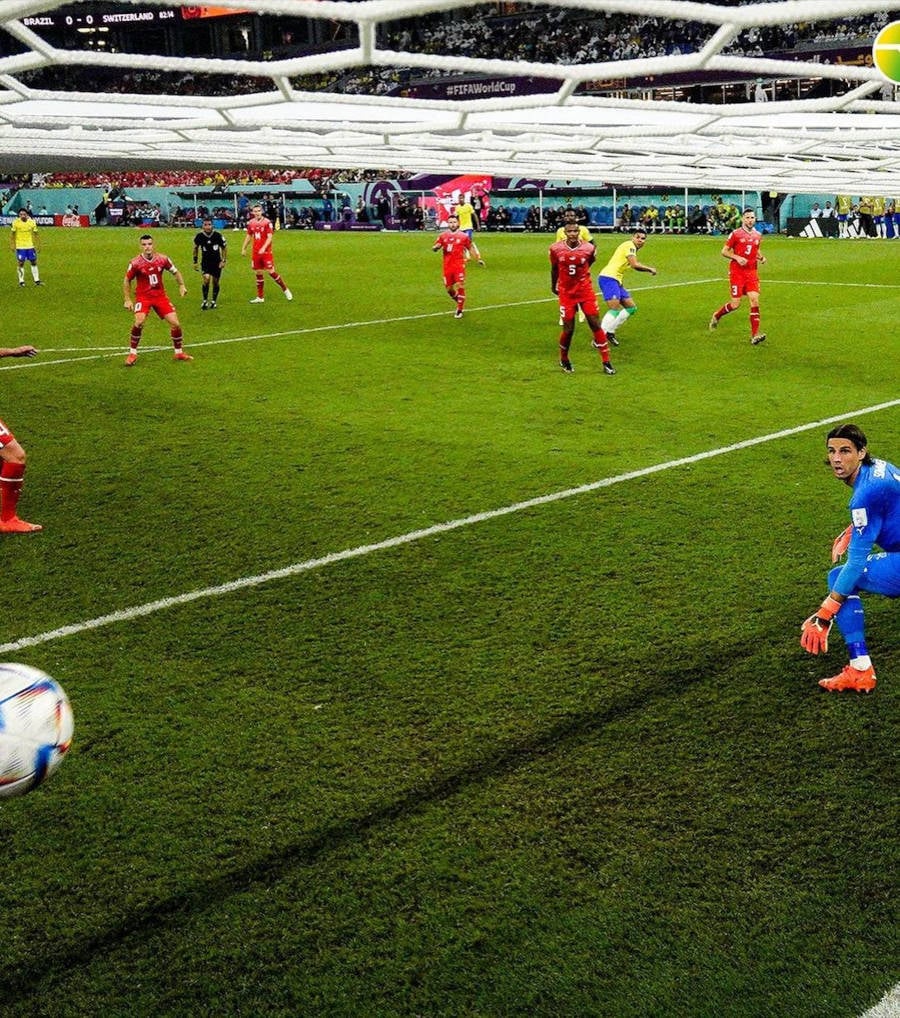 Gol do Casemiro contra a Suíça.