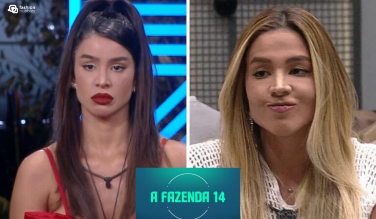 Montagem com fotos de Kerline em A Fazenda e no BBB 21