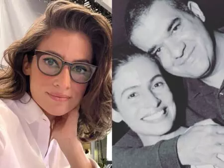 Foto de Renata Vasconcellos de seu marido.